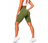3D Cellulite Shorts for Women, High Waisted Compression Yoga Shorts, Tummy Control Workout Gym Short Leggings (Olive Green,S)
