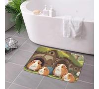 3D Charming Guinea Pig Village Non-Slip Mat,Cute Cartoon Design for Animal Lovers and Home Decor Enthusiasts-40x60cm
