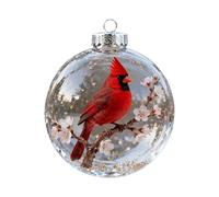3D Christmas Bird Decor - Shatter Resistant Hummingbird Ornaments with Vibrant Finish, Add Cheer and Seasonal Charm, Holiday Decor for Tabletop Window Wall, Safe Design for Interior Outdoor Use