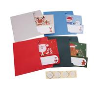 3D Christmas Cards - Handmade Holiday Greeting Set, 4PCS Stereo Paper Art Cards with Envelopes | Christmas Festive Greeting & Blessing Message | Gift for Kids, Friends, Family, Teachers, Eve Party