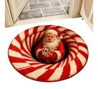 3D Christmas Door Mat | 60 x 60 cm Cute Soft Funny 3D Christmas Doormat, Functional Winter Kitchen Bath Floor Mat - Charming Seasonal For Entrance Shower Home Bedroom Living Room Floor