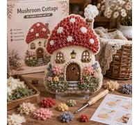 3d Christmas Fabric Poke Art Kit,whimsical Village 3d Fabric Poke Art Kit(A)