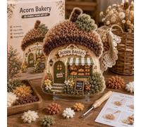 3d Christmas Fabric Poke Art Kit,whimsical Village 3d Fabric Poke Art Kit(B)
