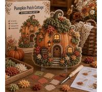 3d Christmas Fabric Poke Art Kit,whimsical Village 3d Fabric Poke Art Kit(E)