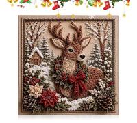 3D Christmas Fabric Poking Kit - DIY Artistic Craft Set, Beginner Arts