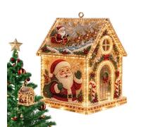 3d Christmas Pearl Art Kit Light Up Beginners-friendly Project | Rhinestone Painting Adults Women Enthusiasts Tree Party School Mantel 12x12x15cm
