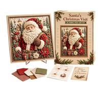 3D Christmas Punch Needle Kit - Santa Embroidery Craft | DIY Holiday Decor