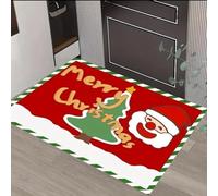 3D Christmas Rug, Reindeer and Snowman Design, Durable and Easy-To-Clean Entrance Doormat, Festive Welcome Mat, Home Decor-50x80cm