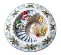3D Christmas Rugs Optical Illusion Round Mat | Non-Slip Xmas Snowman Vortex Floor Rug for Living Room, Fireplace & Entryway(F,160cm)