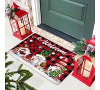 3D Christmas Welcome Mat, Three Little Dwarves Series Doormat, Non-Slip Durable Indoor/Outdoor Entrance Mat Home Decor-50x80cm