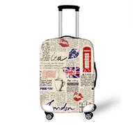 3D Ciudad Arquitectura Aviones Tren PatróN Trolley Case Funda Protectora EláStico Cubierta De Equipaje Funda De Maleta 19-32 Pulgadas EláStico Cubierta De Equipaje (Estilo 4, M(22-25inch))