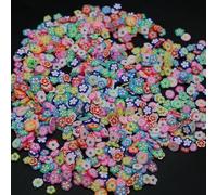 3D Colorful Tiny Fruit Sequins Parche de cerámica suave Polímero Nail Art DIY Stage Wedding Party Decoración para el hogar Accesorios 12g-flower mix,6mm 12g
