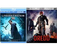 3D Combo I, Frankenstein + Dredd [Blu-ray 3D - Blu-ray ) Movie Pack Double Feature Bundle