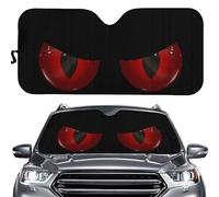 3D Cool Anger Eyes Car Shade Printing for Front Windows Stylish Car Sun Shades Windshield Durable Car