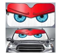 3D Cool Anger Eyes Car Shade Printing for Front Windows Stylish Car Sun Shades Windshield Durable Car