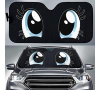 3D Cool Anger Eyes Car Shade Printing for Front Windows Stylish Car Sun Shades Windshield Durable Car