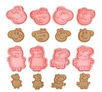 3D Cortadores Galletas, 8 Piezas Cortadores Moldes Plástico, 3D Molde para Galletas de Plástico, Cookie Cutter, 3D Moldes Galletas Infantiles, para Galletas, Fondant, Decoración de Pasteles(G)