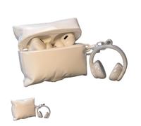 3D Cozy Pillow Earphone Case Compatible for AirPods 1/2/3/4/Pro,Cute Pillows Design Silicone Earphone Cover, Funny Soft Silicone Shockproof Headphone Protective Case with Mini Headphone