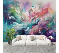 3D Créatif Papier Peint Panoramico Abstracto Arte Pintura Al óLeo Décoration De La Maison Papel Tapiz Imperméable Murales 200X140 cm Vistoso Amovibles ExtraíBle Para Despegar Y Pegar Fotomurales