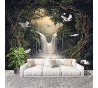 3D Créatif Papier Peint Panoramico Bosque Los SueñOs Décoration De La Maison Papel Tapiz Imperméable Murales 250X175 cm Verde Amovibles ExtraíBle Para Despegar Y Pegar Fotomurales