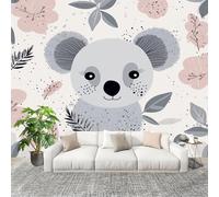 3D Créatif Papier Peint Panoramico Lindo Animal Koala Décoration De La Maison Papel Tapiz Imperméable Murales 250X175 cm Gris Amovibles ExtraíBle Para Despegar Y Pegar Fotomurales