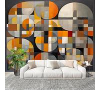 3D Créatif Papier Peint Panoramico Moderno Arte Abstracto Digital Décoration De La Maison Papel Tapiz Imperméable Murales 400X280 cm Gris Plateado Amovibles ExtraíBle Para Despegar Y Pegar Fotomurales