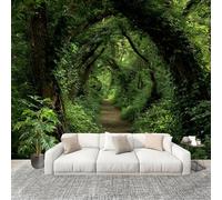 3D Créatif Papier Peint Panoramico Naturaleza Bosques VegetacióN. Décoration De La Maison Papel Tapiz Imperméable Murales 200X140 cm Verde Amovibles ExtraíBle Para Despegar Y Pegar Fotomurales