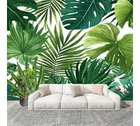 3D Créatif Papier Peint Panoramico PlantasHojas PalmaMonstera Deliciosa Décoration De La Maison Papel Tapiz Imperméable Murales 250X175 cm Verde Amovibles ExtraíBle Para Despegar Y Pegar Fotomurales