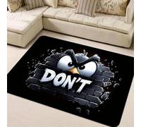 3D Creative Cartoon Owl Don't Pattern Anti Slip Door Mat - Water Absorbing Floor Mat for Home Decoration, Durable and Fashionable-60x90cm