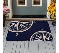 3D Creative Compass Design Welcome Mat - Machine Washable, Flannel - For Bathroom, Living Room, Bedroom, Kitchen, Office-50x80cm