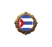 3D Cuba Bandera Cristal Broche Metal Recuerdo Hombres Mujeres Ropa Decoración San Valentín Regalo Cumpleaños