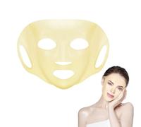 3D cubierta de máscara, grande máscara de la cara reutilizable mascarilla silicona mascaras de silicona mascarilla hidratante de vapor facial (Oro)