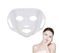 3D cubierta de máscara, grande máscara de la cara reutilizable mascarilla silicona mascaras de silicona mascarilla hidratante de vapor facial (Blanco)