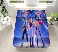 3D Demon Hunters Funda de Colchón Mikrofaser 90x200cm Anime Mädchen Set con 1 Funda de Almohada 80x80cm para Adultos y Niños (C3,200x200+80x80x2)