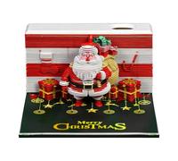 3D Desk Calendar 2026 - Santa Claus Creative Art Desktop Calendar, Tear-Off 3D Memo Pad With Paper Sculpture Design, Christmas Decorative Calendars For | Home Office Bedroom School Travel Daily Use