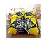 3D Digital Printing Cartoon My Hero Academia Quilt Cover Pillowcase Bedding Three-Piece Set YXX6 180*200cm
