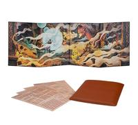 3D DND DM Screen 5E - Ecrã de Dungeon Master em Couro sintético c/Encartes personalizáveis. Acessório p/ Game Master de jogos de RPG, Dungeons and Dragons, RPG. Presentes para dragões e masmorras