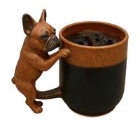 3D Dog Shaped Coffee Mug, Desktop Beverage Cup for Hot and Cold Drinks, Fun Dog Ceramic Mug for Home Office Living Room Cafe Dining Bedroom
