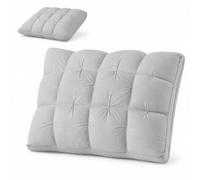 3D Down Bed Pillow-White Feather Filling Soft Plush Decorative Cushion for Sofa and Home Decor, Breathable Support for Side Back Sleepers, Guest Room Comfort (2, A)