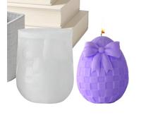 3D Easter Egg Mold - Silicone Bow Candle Craft Molds, Silicone Easter Egg Mold for Candle Making, Aromatherapy & Resin Crafts, 3D Bow Shaped Molds for Home, Holiday, Party, Farmhouse, Family & Friends