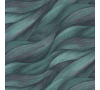 3D Efecto Ola Vinilo Pintado Abstracto Informal Elegante Erismann 10257-18 Teal