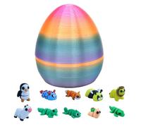 3D Egg - Prefilled Fidget Toy with 10-Piece Animal Surprise Inside | Easter Eggs for Kids, Basket Stuffers, Party Favors, Birthday, Christmas, Thanksgiving, Valentine’s Day, and Holiday Decorations