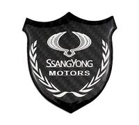 3D Emblemas Maletero Pegatinas y Carrocería Cromo Insignia Adhesivo del Logotipo para SsangYong ActYon Korando Tivolan Rodius Rexton 2 Kyron Tivoli Coche Logo,A