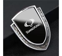3D Emblemas Maletero Pegatinas y Carrocería Cromo Insignia Adhesivo del Logotipo para SsangYong Korando 2021 Rexton Kyron Musso Actyon Rodius Coche Logo,A