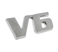 3D Emblemas Maletero Pegatinas y Carrocería Cromo Insignia Adhesivo del Logotipo para V6 Coche Logo