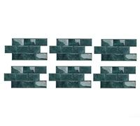 3D Epoxy estilo PVC cocina pared azulejos calcomanías impermeable vinilo adhesivo con textura realista auto respaldo (D-007)