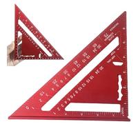 3D Escuadra Carpintero,Transportador de Angulos Aleación de Aluminio,Transportador Carpintería Regla de Medición,Transportador Carpintería Regla de Medición,Woodpeckers Tools, Rojo