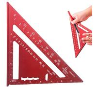 3D Escuadra Carpintero,Transportador de Angulos Aleación de Aluminio,Transportador Carpintería Regla de Medición,Transportador Carpintería Regla de Medición,Woodpeckers Tools, Rojo