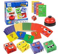 3D Face Changing Magic Cube Wooden Expressions Matching Block Puzzles de Cubos Juguete Educativo Rompecabezas de Madera para Niños Educación Temprana