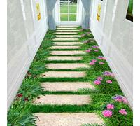 3D Farmhosue Grass Stone Road Carpet Runner Rug Non-Slip Washable For Hallway Entrance Office Living Room Bedroom Kitchen Floor Modern Decoration
